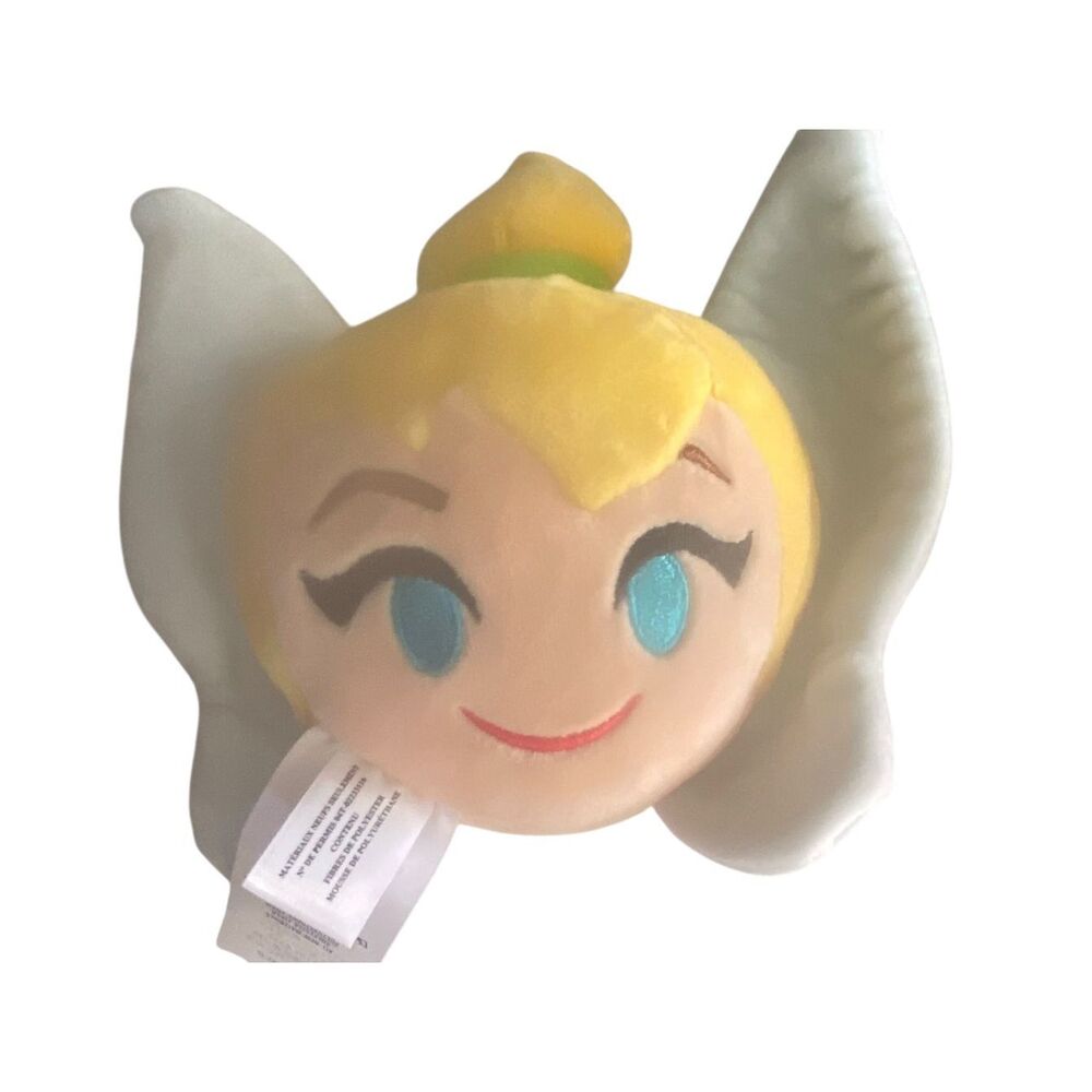 Disney Store EMOJI TINKERBELL Reversible Face Stuffed Plush Toy TINK 5